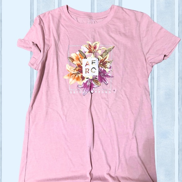 Aeropostale Pink Floral Graphic Tee - Picture 1 of 3